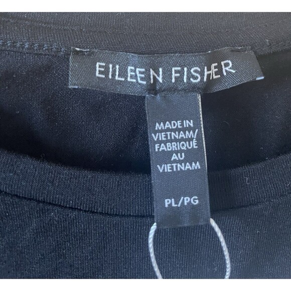 NWT Eileen Fisher Crew Neck Tunic Black Size PL Long Sleeve - Picture 5 of 11